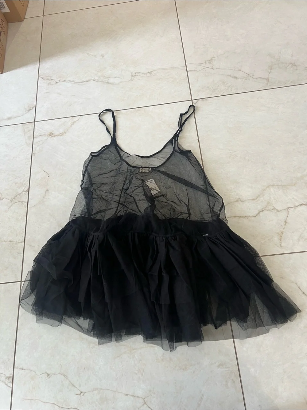 NWT Intimately Free People Black Push Send Mini Slip Size XS